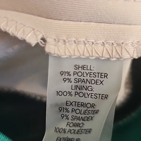 Calvin Klein Green, Cream and Black Slimming Pencil Dress, Size 4. - Picture 11 of 11